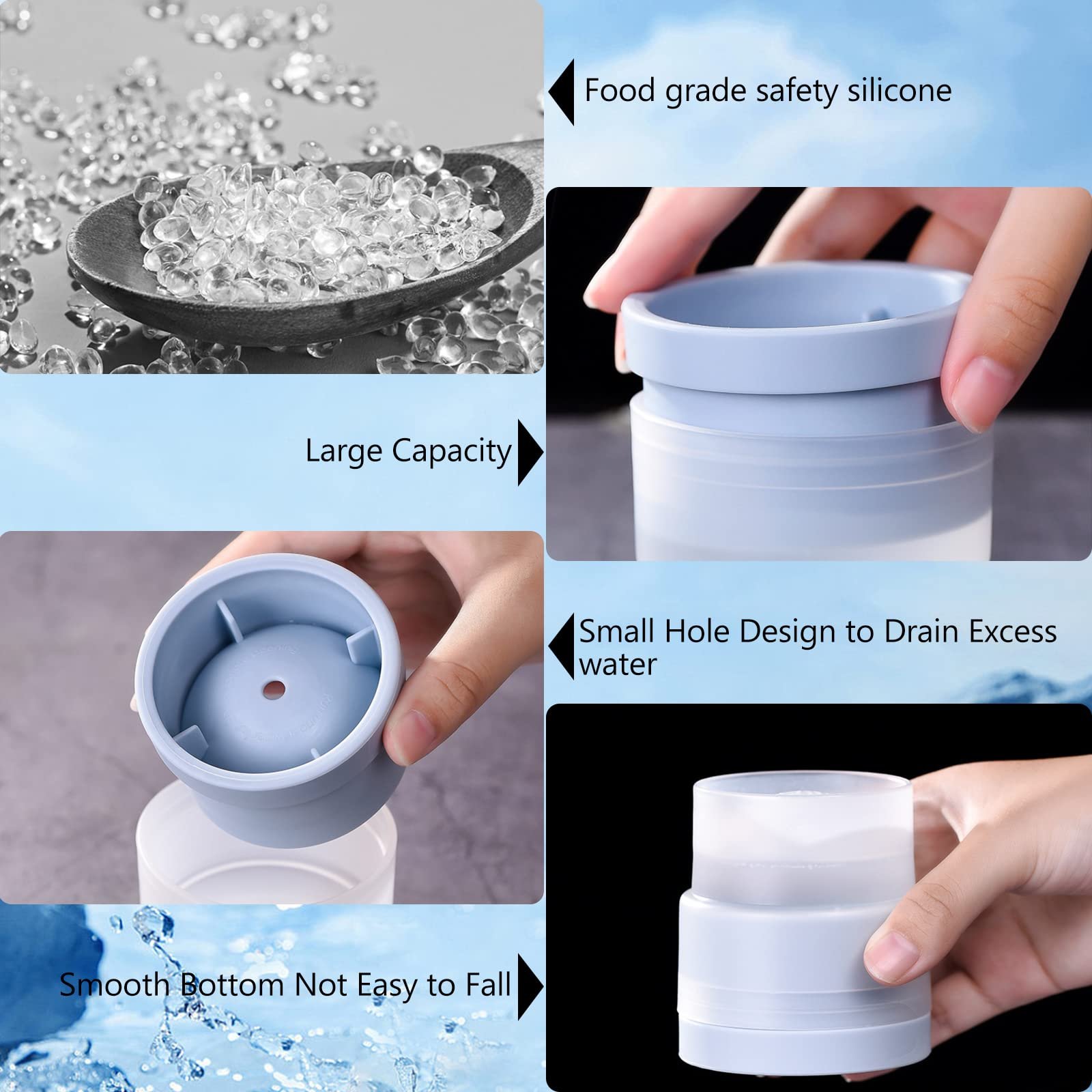 Food Grade Stackable Slow Melting DIY Ice Ball For Cocktail Whiskey