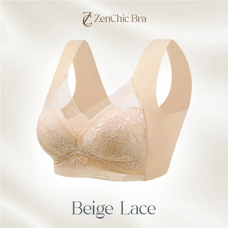 Wirefree Comfort Lift Push Up Mesh Lace Bra