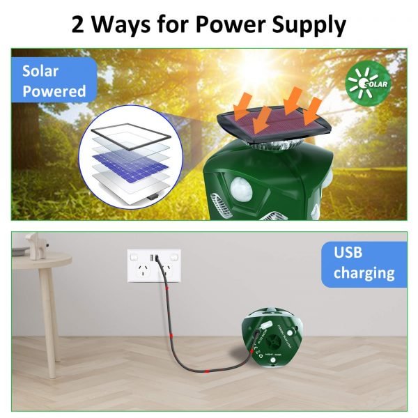 Three-ways Solar Animal Repeller (Pro Version)