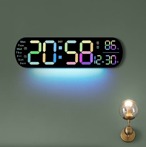 2024 Upgraded Digital Wall Clock Large Display