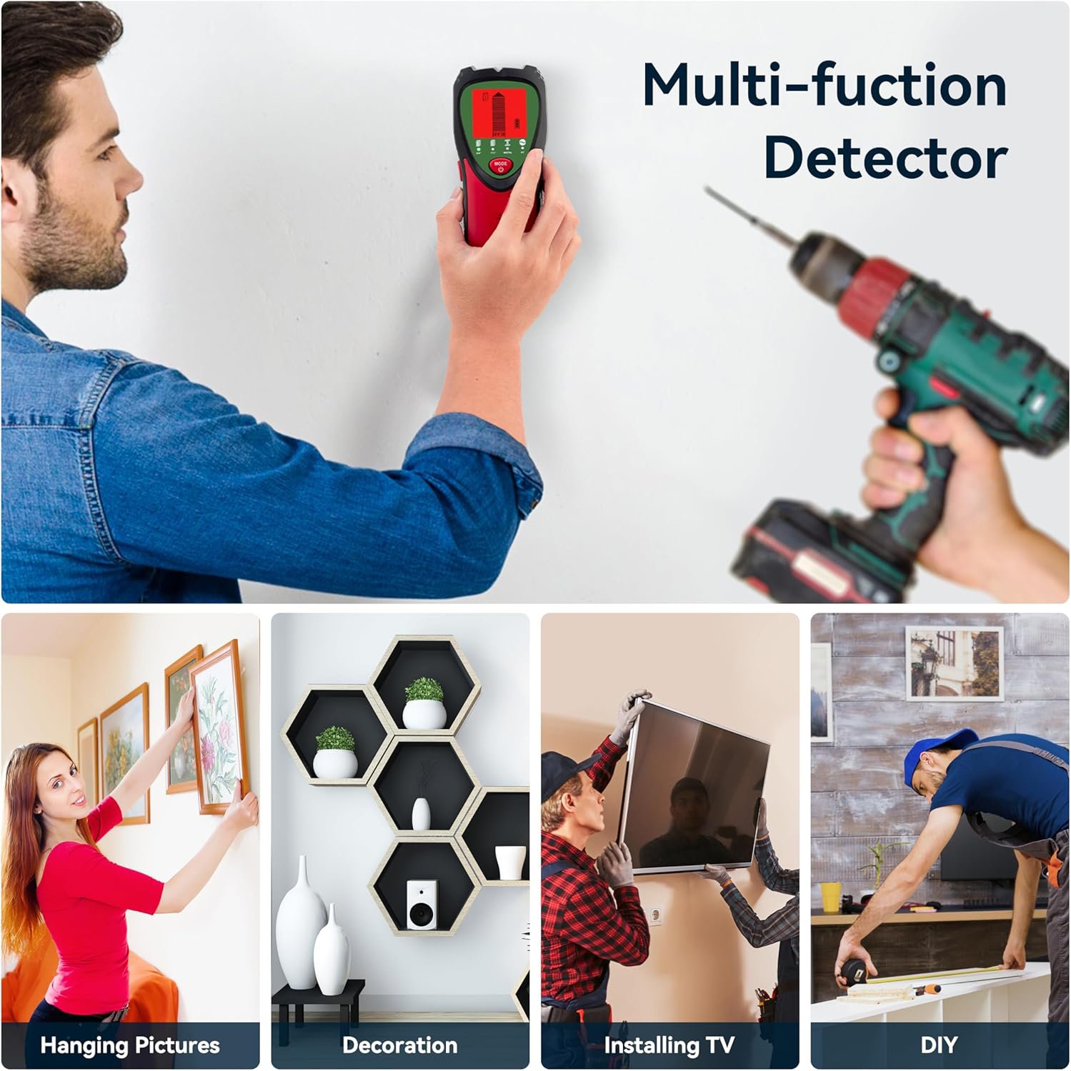 4-in-1 electronic wall post detector
