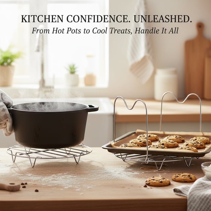 Stainless Steel Steamer Rack with Handles