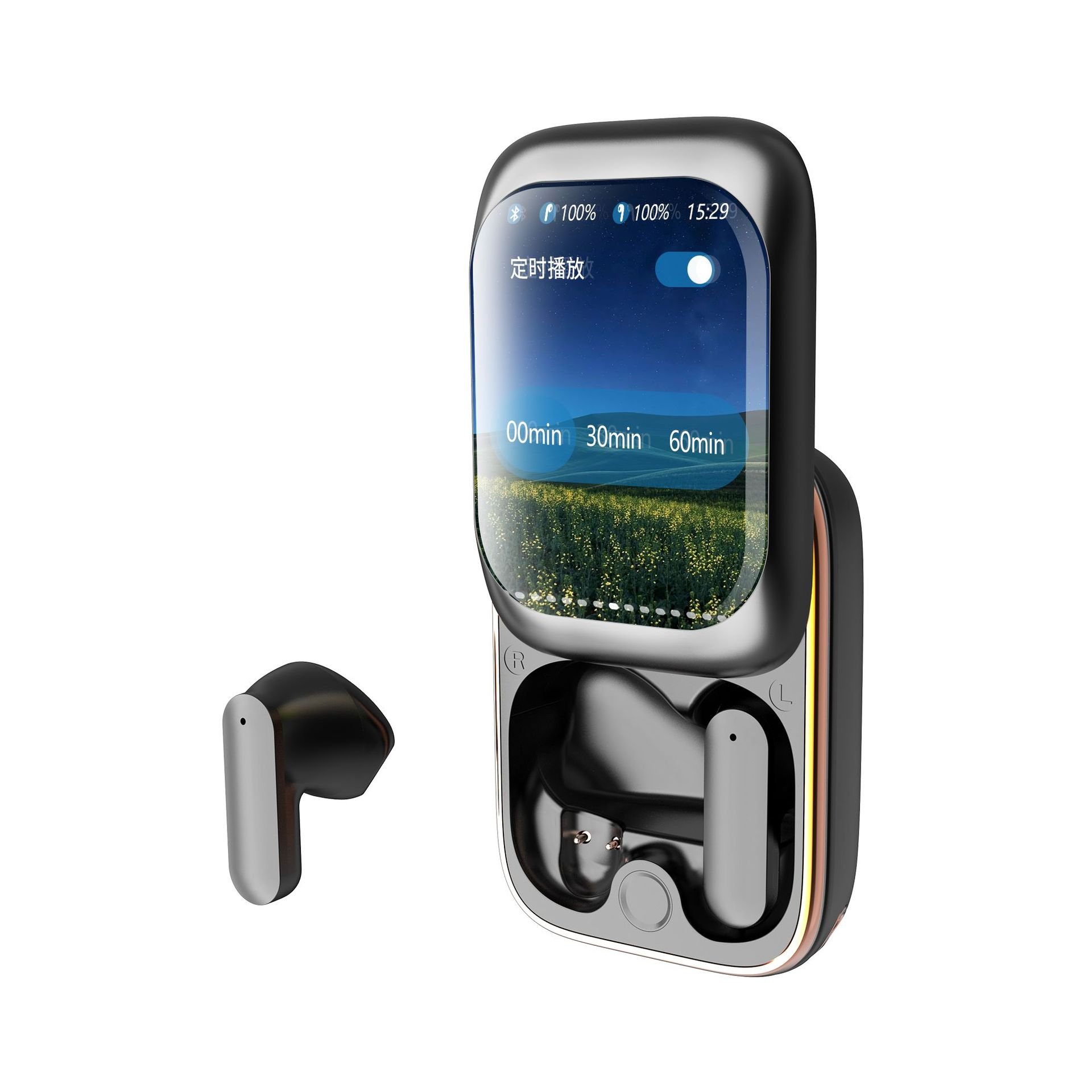 2025 NEW Intelligent Full-color Touch Screen Slider Earphones