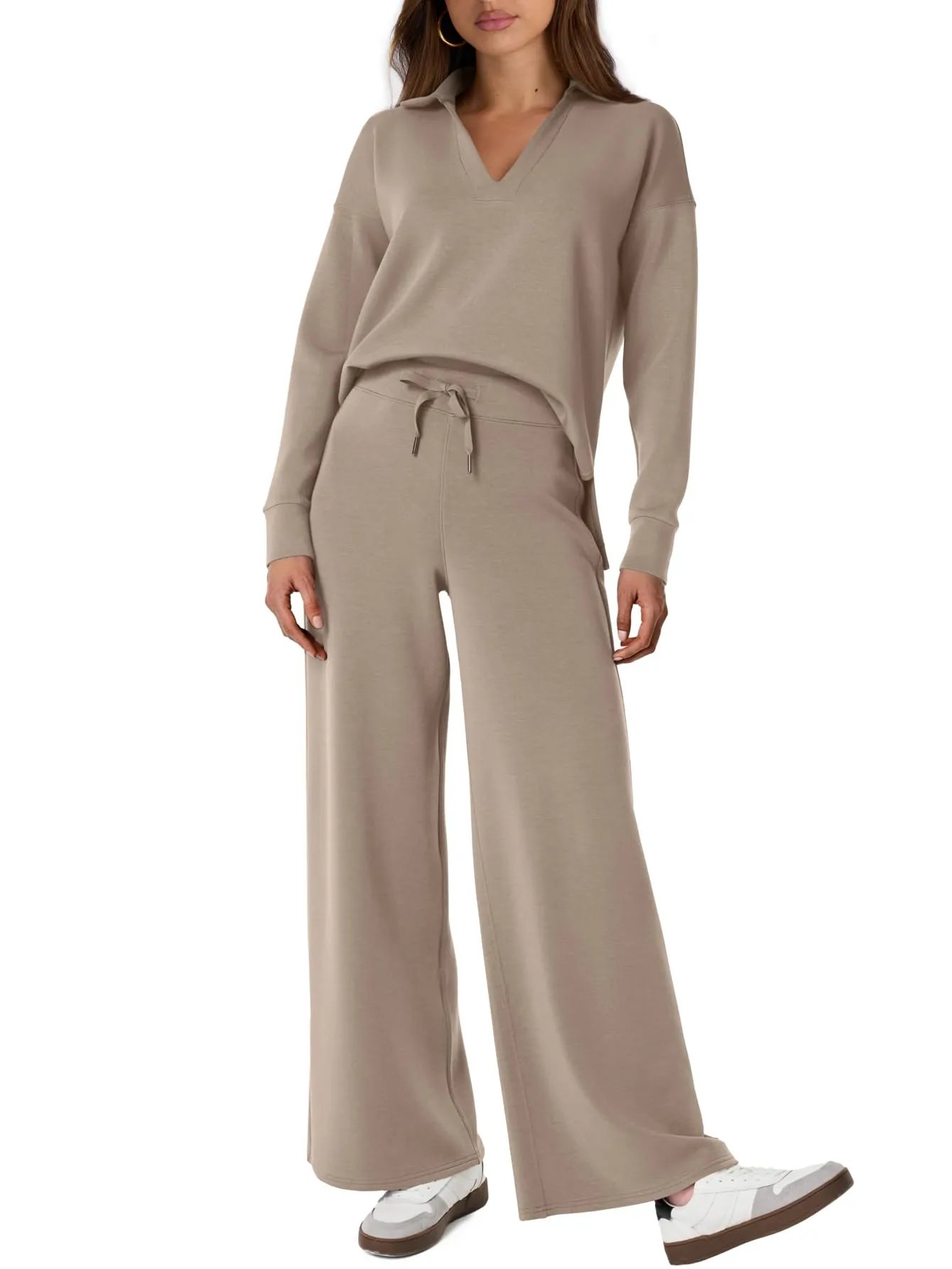 Women's 2 Piece Sets Outfits Casual Long Sleeve Sweatsuits Sets 