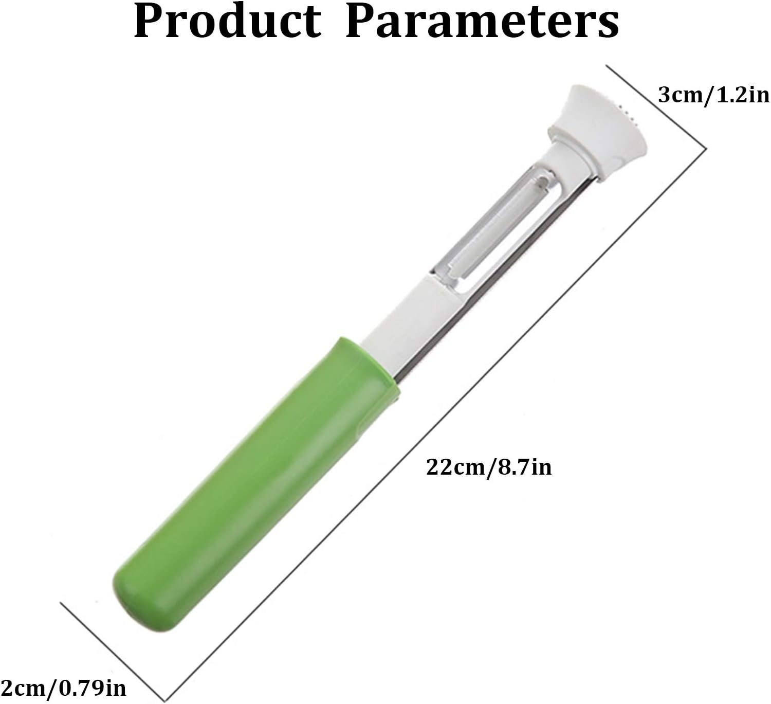 2-IN-1 FRUIT PITTING AND PEELING TOOL