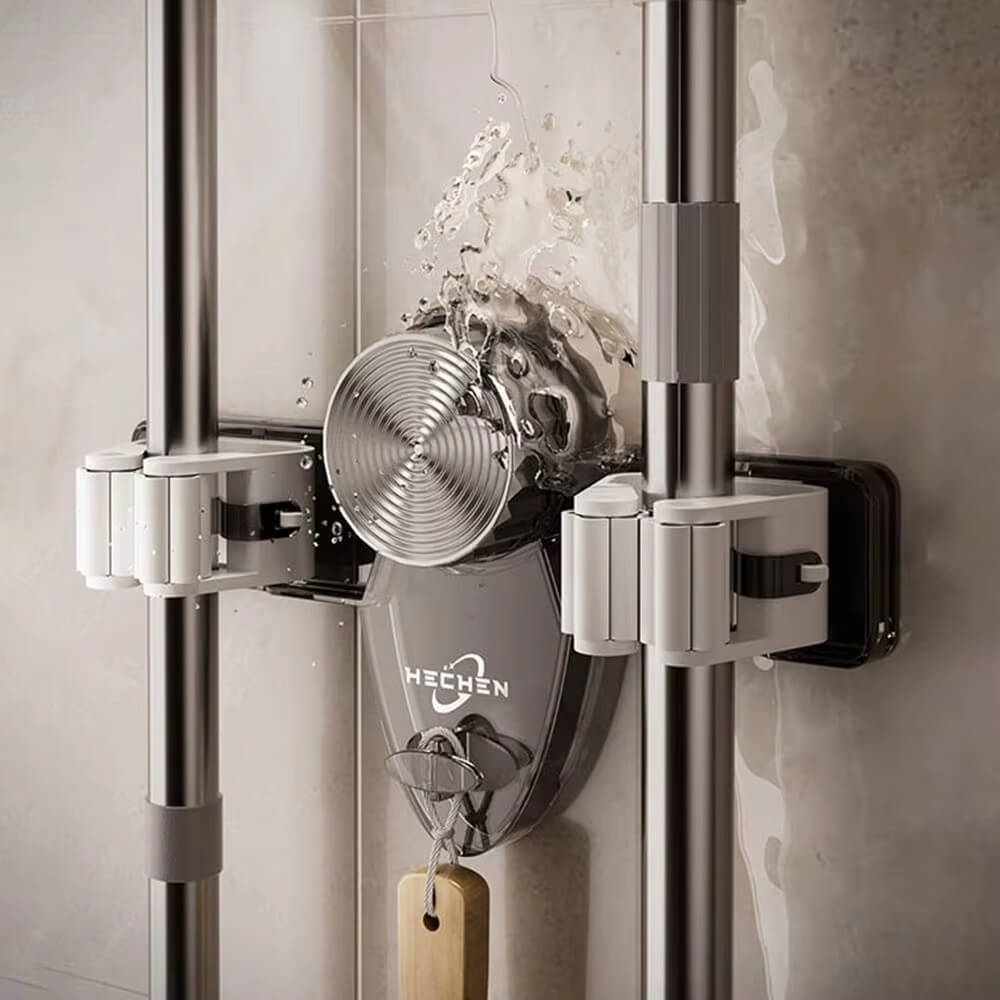 Creative Suction Cup Mop Clamp