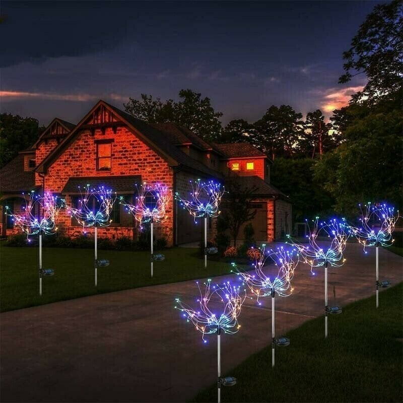 Waterproof Solar Garden Fireworks LED Light