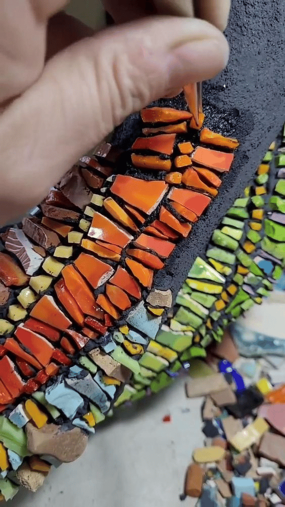 Custom mosaic house numbers