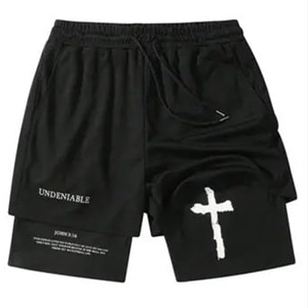 2 in 1 shorts Double layer fitness sports pants casual shorts