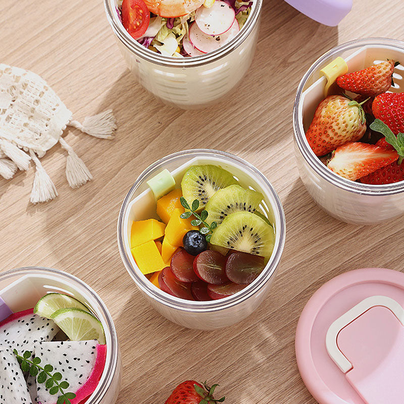 On-the-Go Fruit Cup with Strainer – Includes Fork