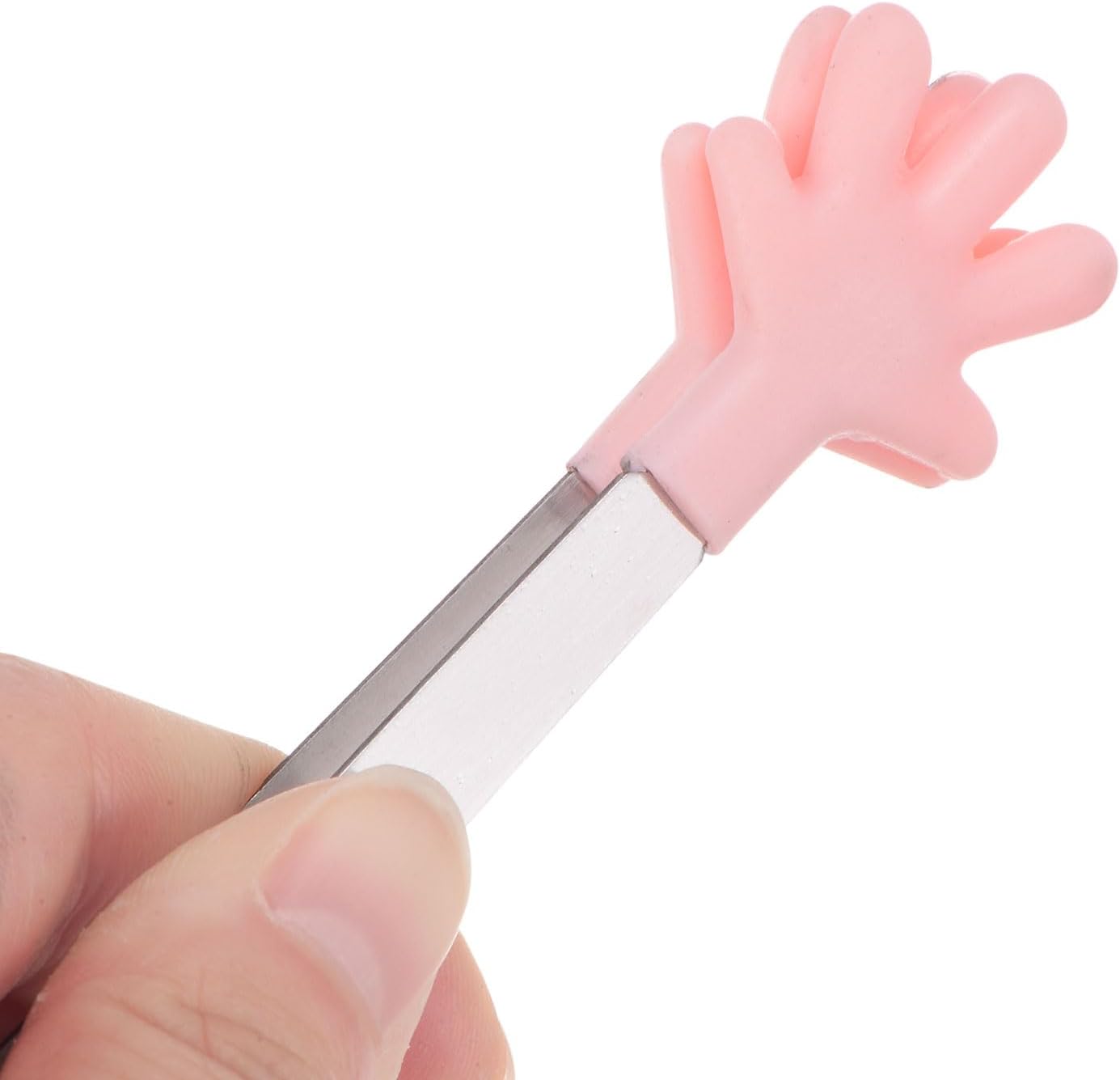 Mini Stainless Steel Food Tongs, 5.67-Inch Kitchen Tongs with Silicone Tips