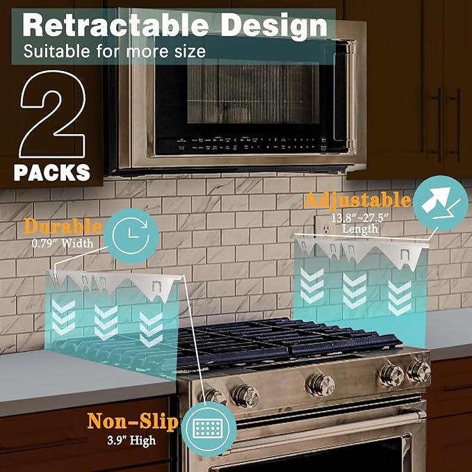 🔥HOT SALE 49% OFF🎁Retractable Stainless Steel Stove Gap Covers