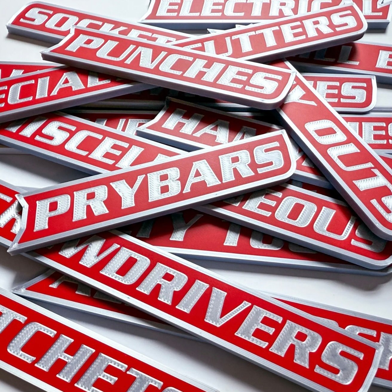 12-Pack Magnetic Toolbox Labels | Organize Your Tools in Seconds! 