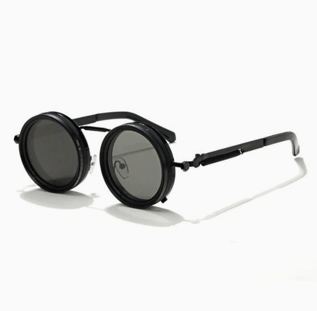 1-9 Gears Adjustable Polarized Fishing Sunglasses, Black and White