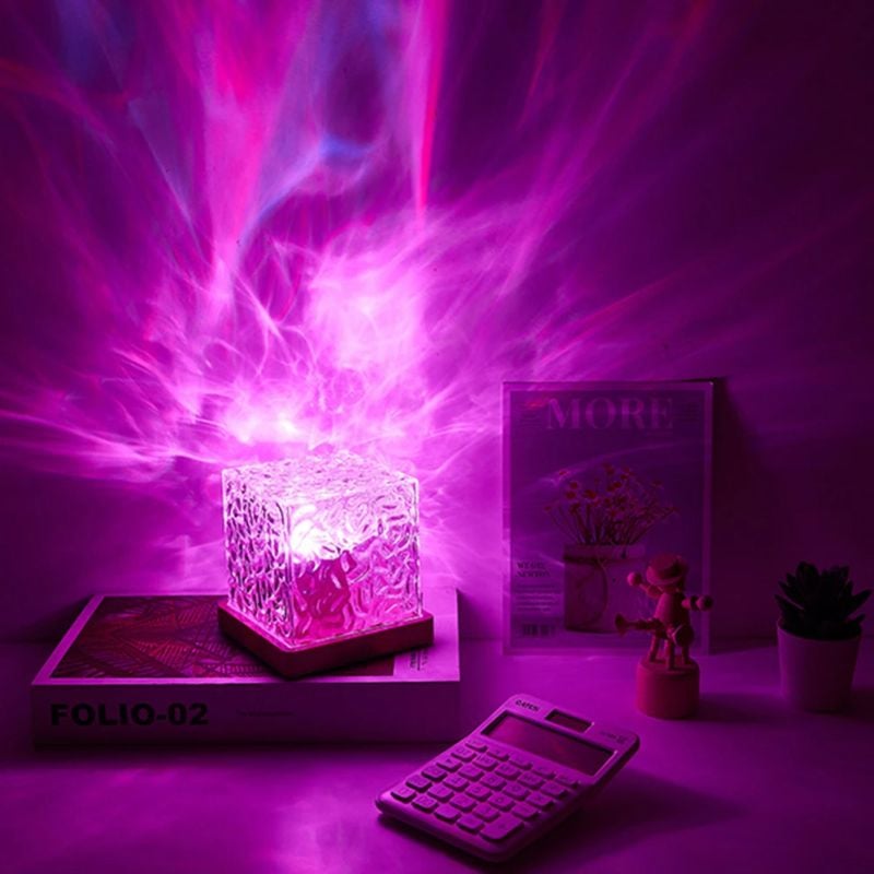 Dynamic Rotating Water Ripple Projector Night Light