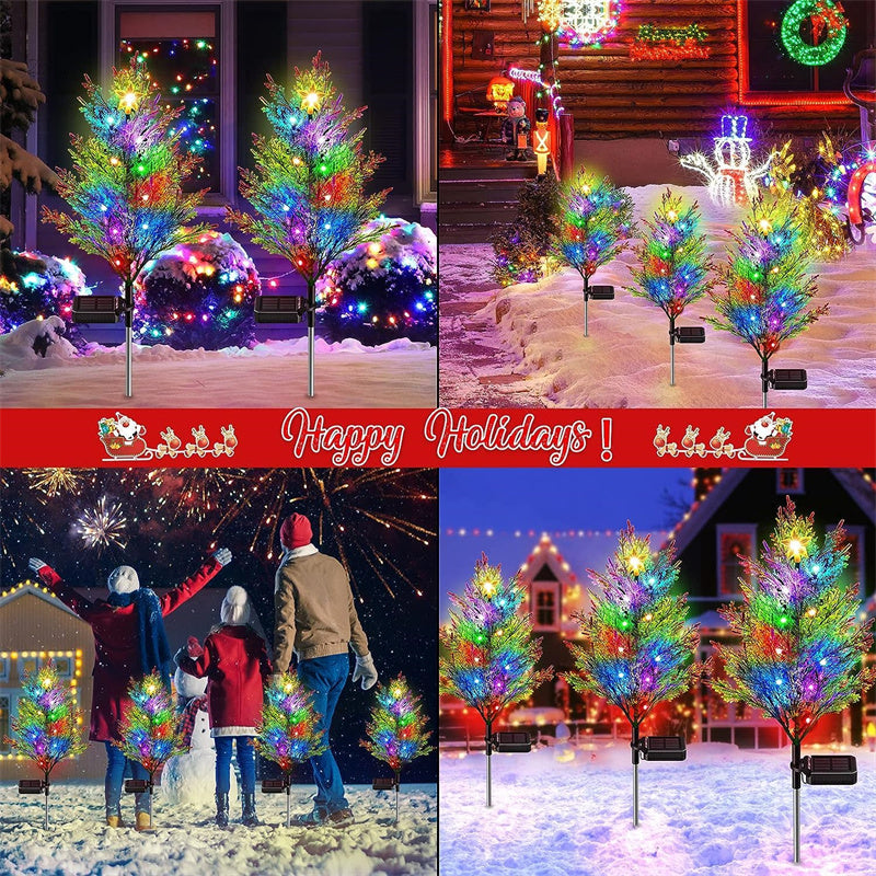 Solar Glowing Stars Chrismas Tree Light