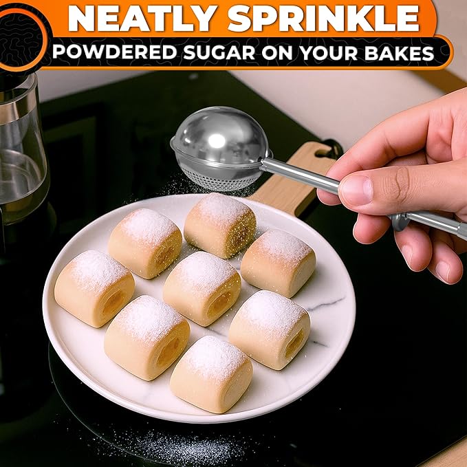 Flour Duster✨ One-Handed 304 Stainless Steel Sugar & Flour Shaker 🎁