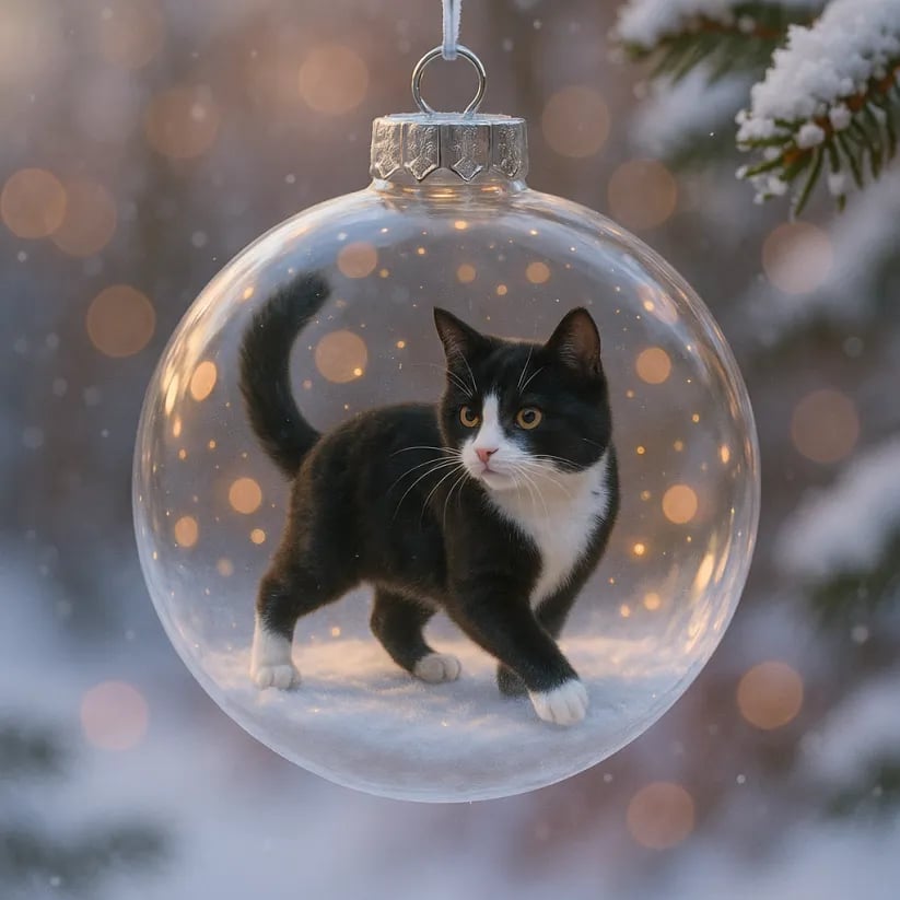 Cute Cat Christmas Ornaments Collection