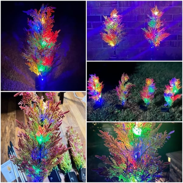 Solar Glowing Stars Chrismas Tree Light