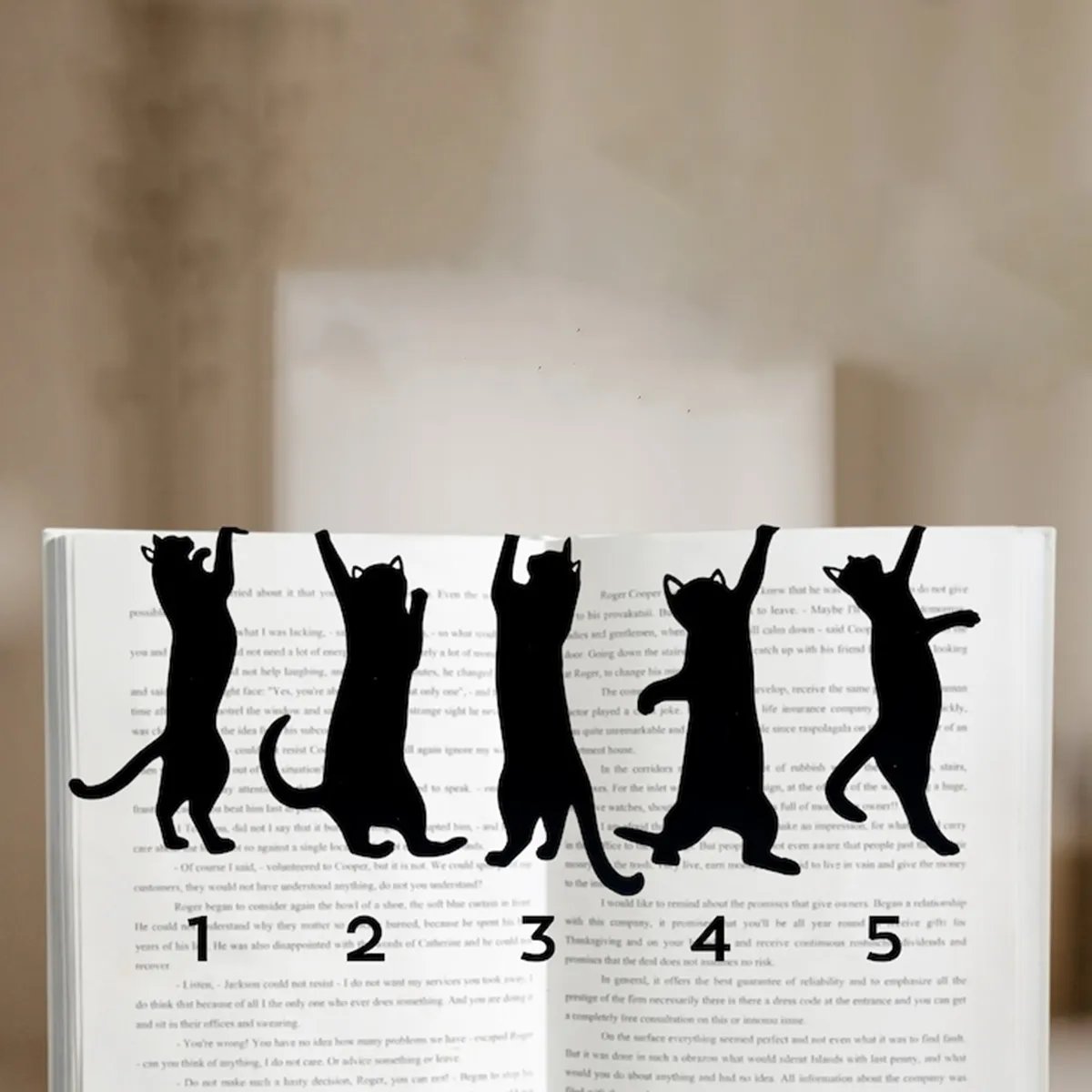 5Pcs Metal Cat bookmark