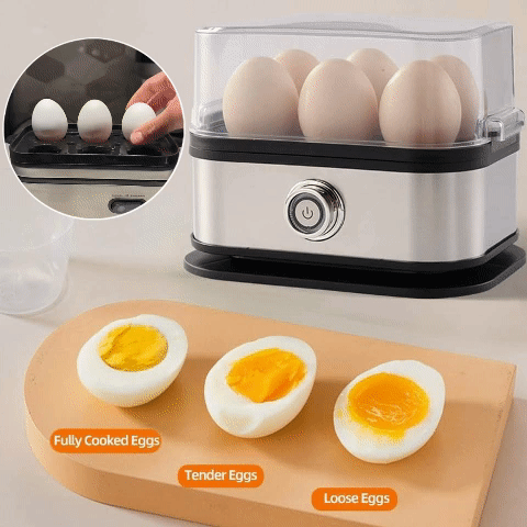 6-Egg Rapid Egg Cooker – BPA-Free Electric, Perfect Eggs Every Time