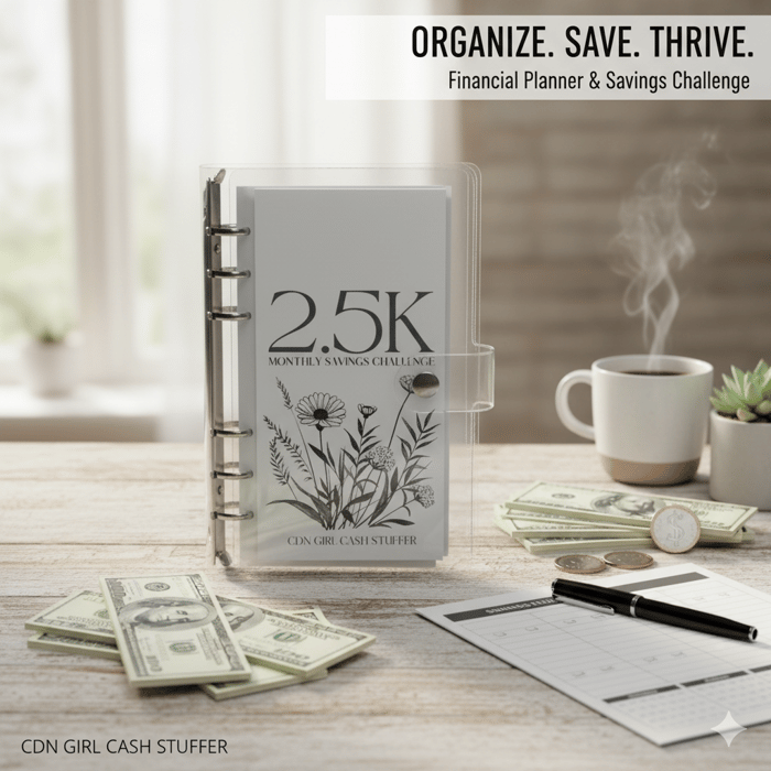 12-Month Envelopes Money Saving Challenge Binder