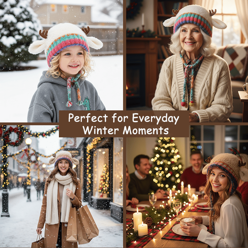 Festive Christmas Antler Hat