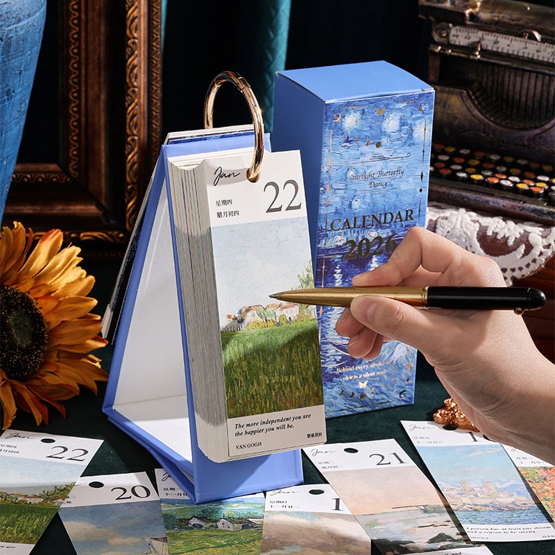 2026 Retro Oil Painting Calendar