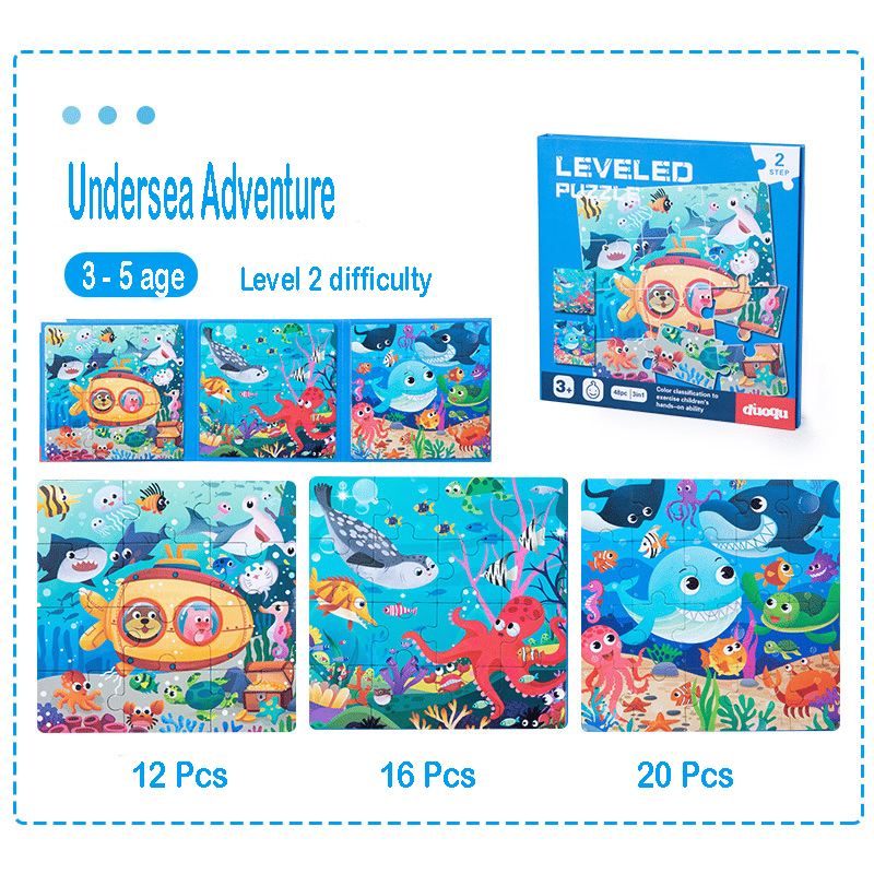 Wooden 3-In-1 Magnetic Advanced Folding Puzzle