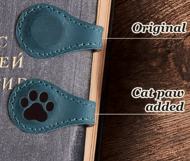 TimelessMark–Personalized Magnetic Leather Bookmark