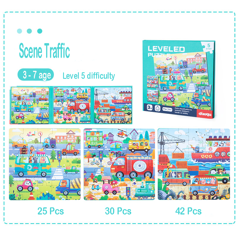 Wooden 3-In-1 Magnetic Advanced Folding Puzzle