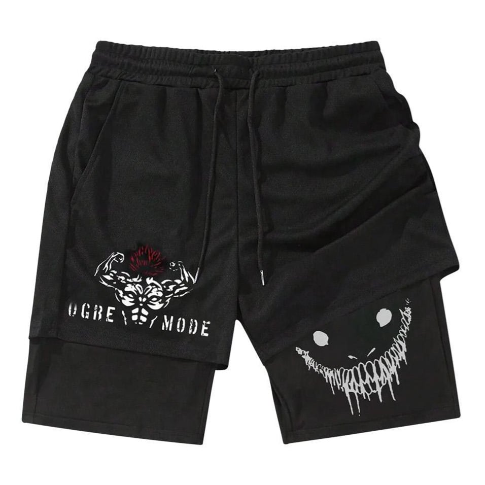 2 in 1 shorts Double layer fitness sports pants casual shorts