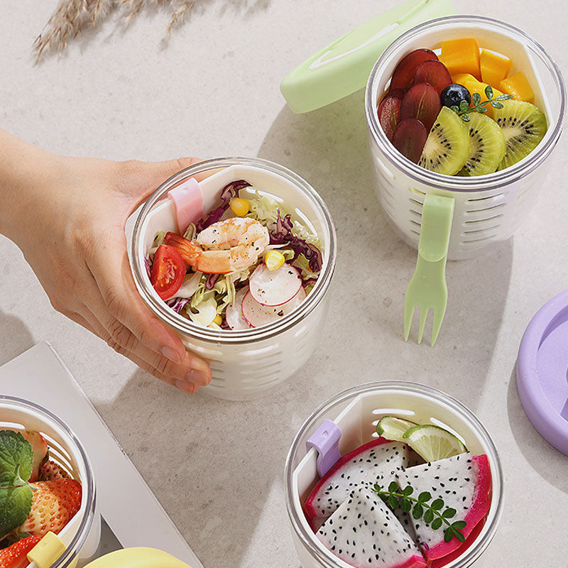 On-the-Go Fruit Cup with Strainer – Includes Fork