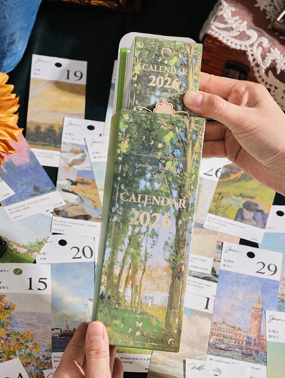 2026 Retro Oil Painting Calendar