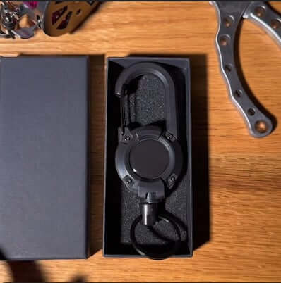 Outdoor Automatic Retractable Wire Rope Tactical Keychain