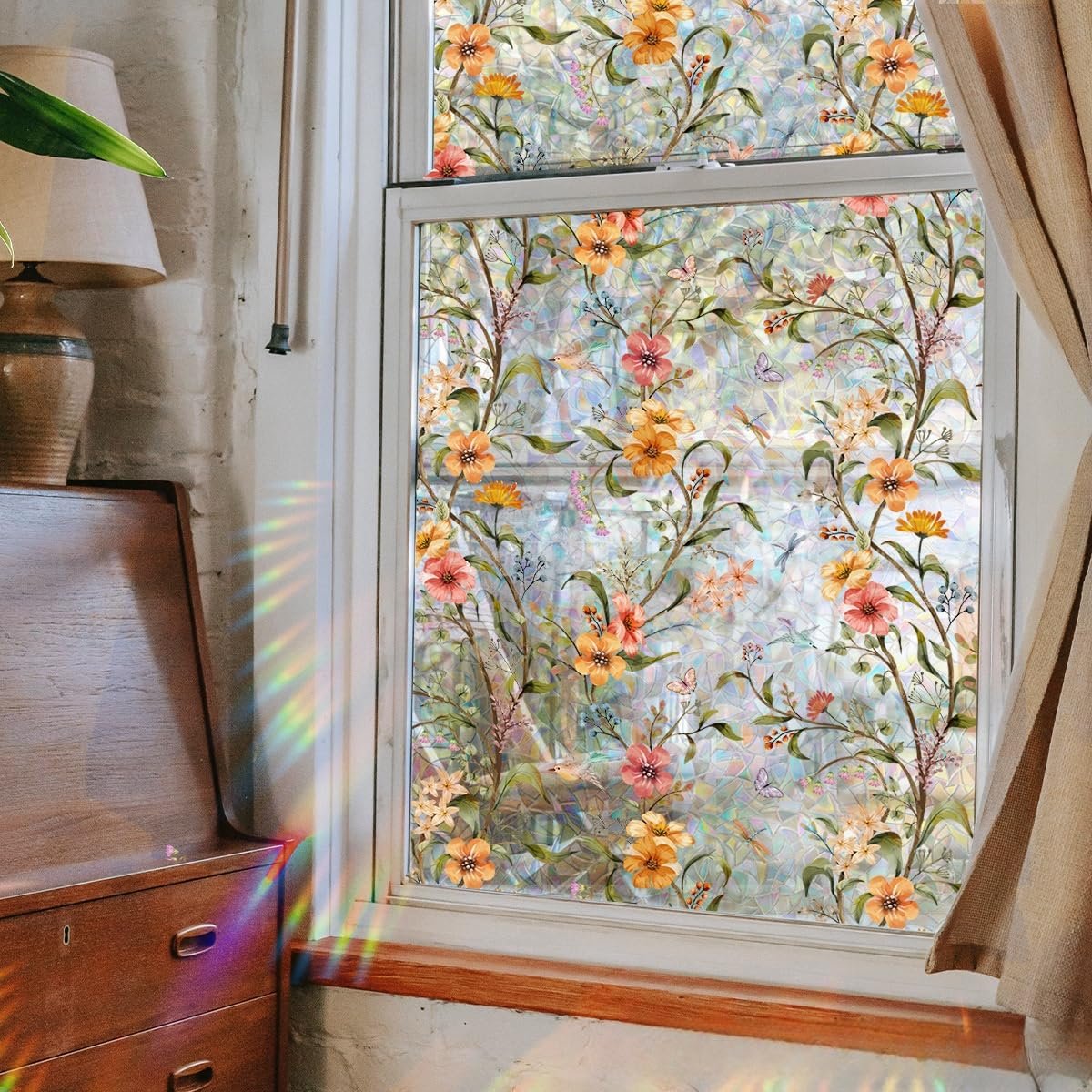 Floral Pattern Window Sticker