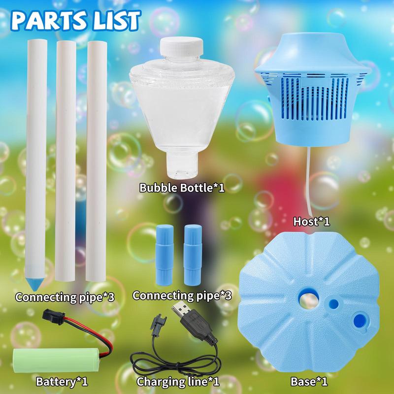 Bubble Maker for Kids – Adjustable Height Stand, 20,000+ Bubbles Per Minute