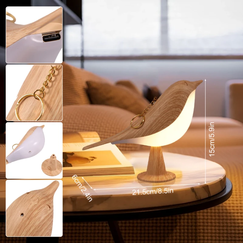 Birdie – 2 in 1 Rechargeable Dimmable Lamp and Oil Diffuser