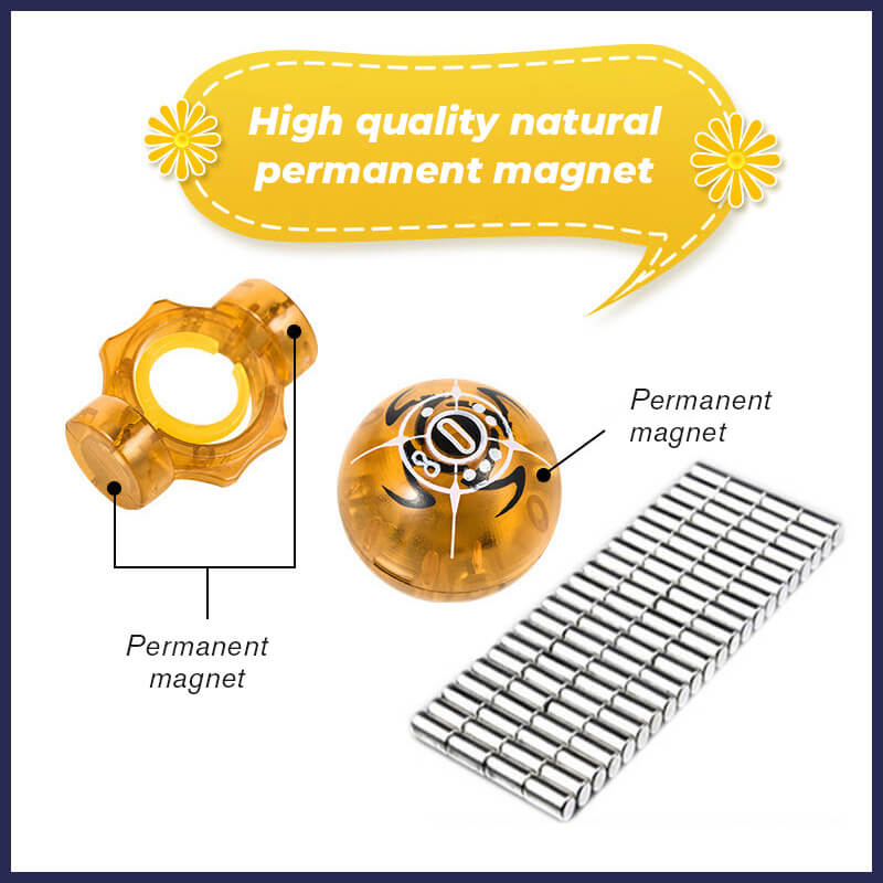 Fascinating Magnetic Rings Controlled Spinner Ball
