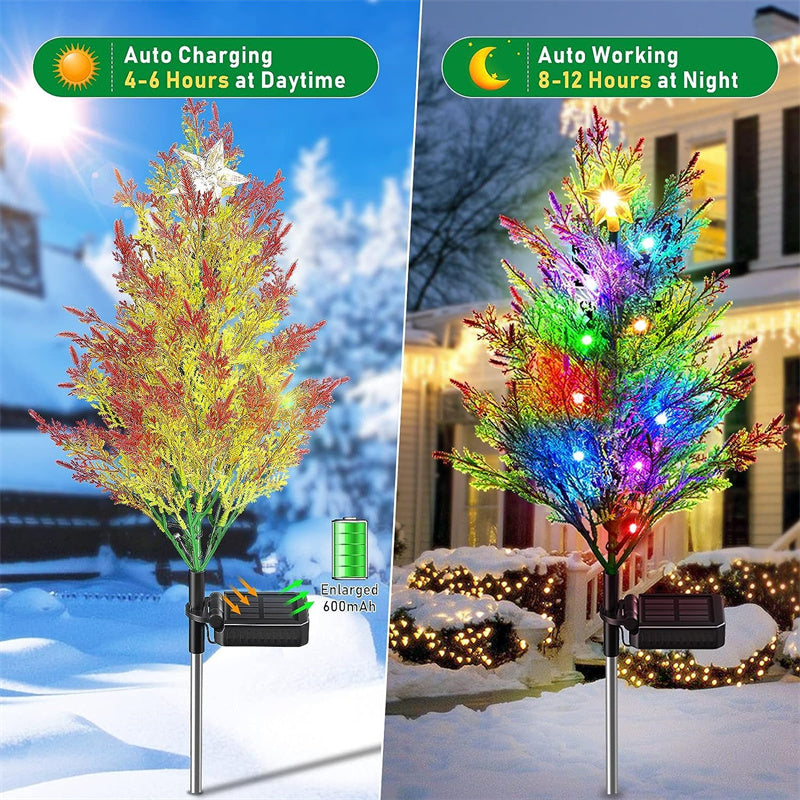 Solar Glowing Stars Chrismas Tree Light