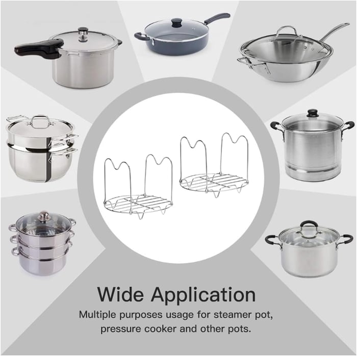 Stainless Steel Steamer Rack with Handles