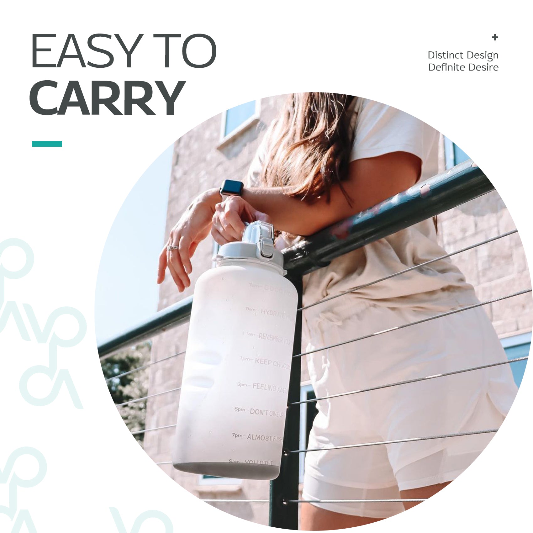 64oz Leak-Proof Water Bottle with Detachable Straw for Fitness