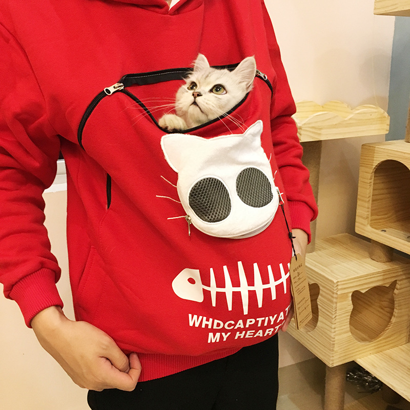 Cat Lovers Hoodie Cuddle Pouch（S-3XL)