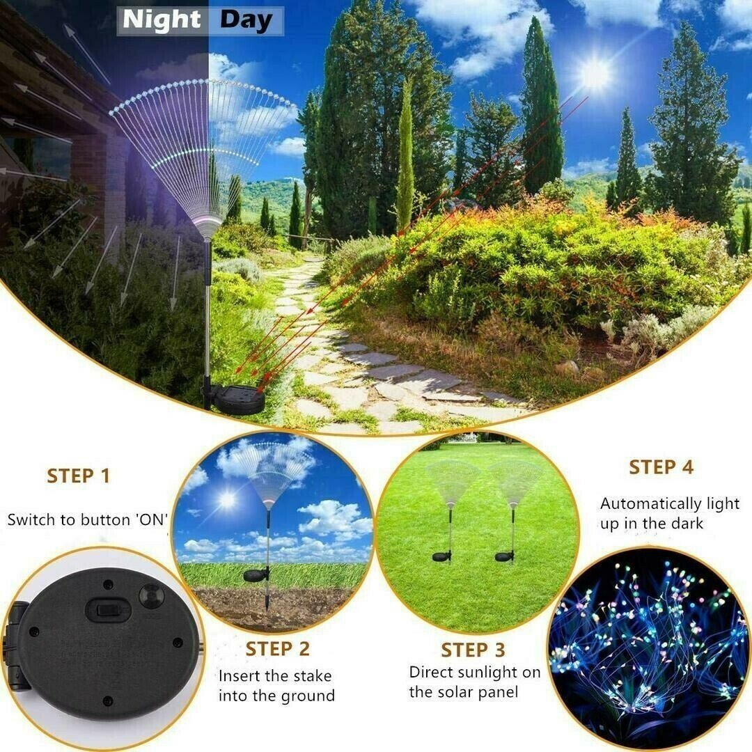 Waterproof Solar Garden Fireworks LED Light