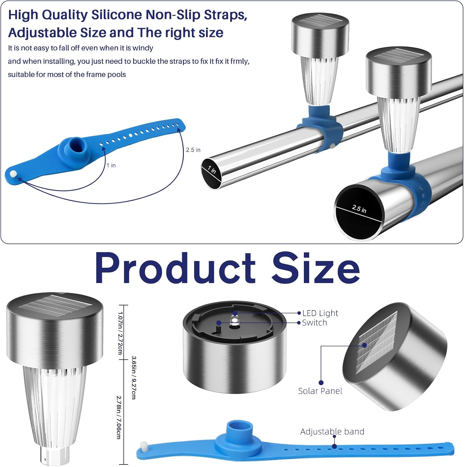 Solar Pool Lights for Above Ground Pool Frame