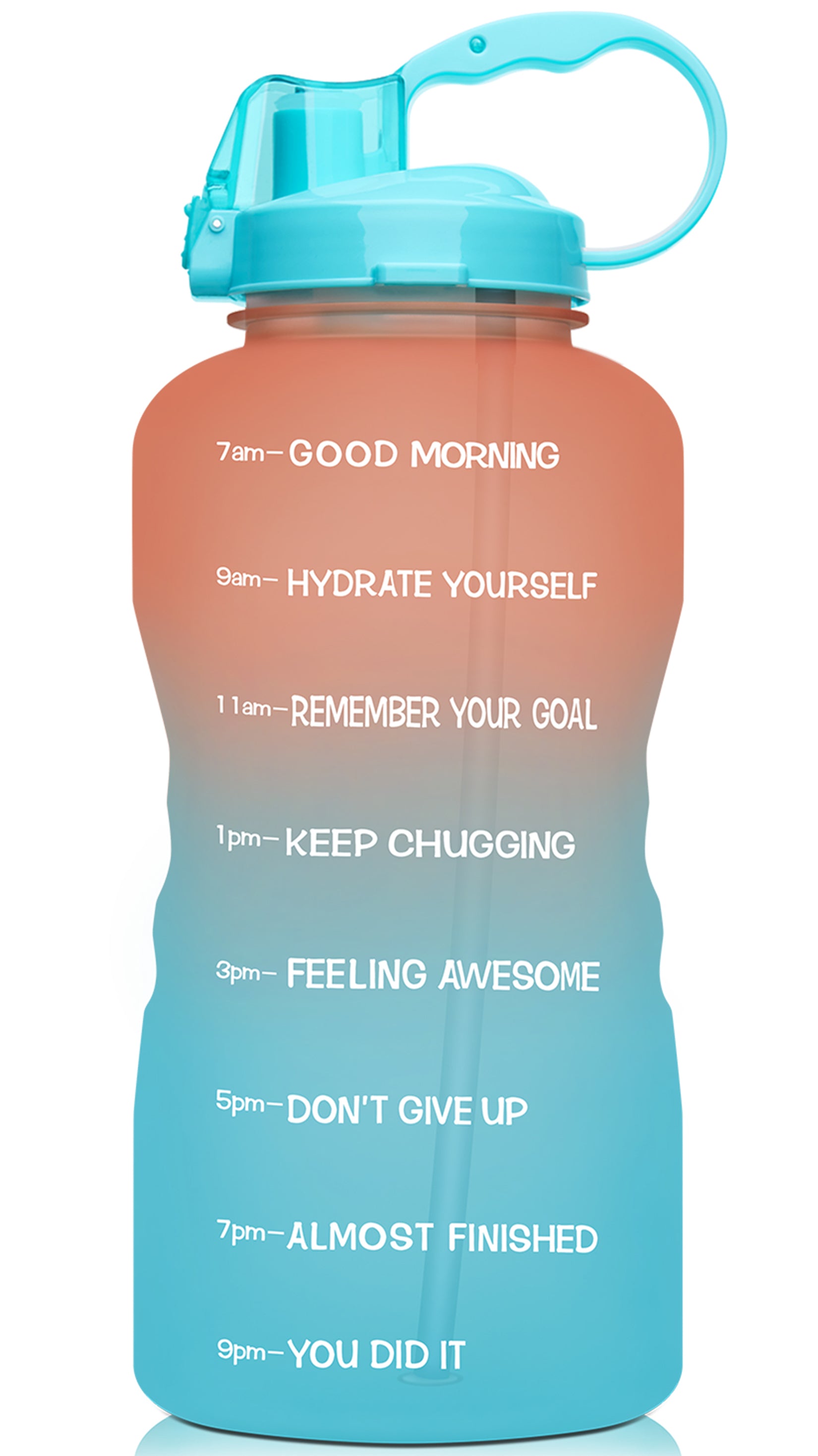 64oz Leak-Proof Water Bottle with Detachable Straw for Fitness