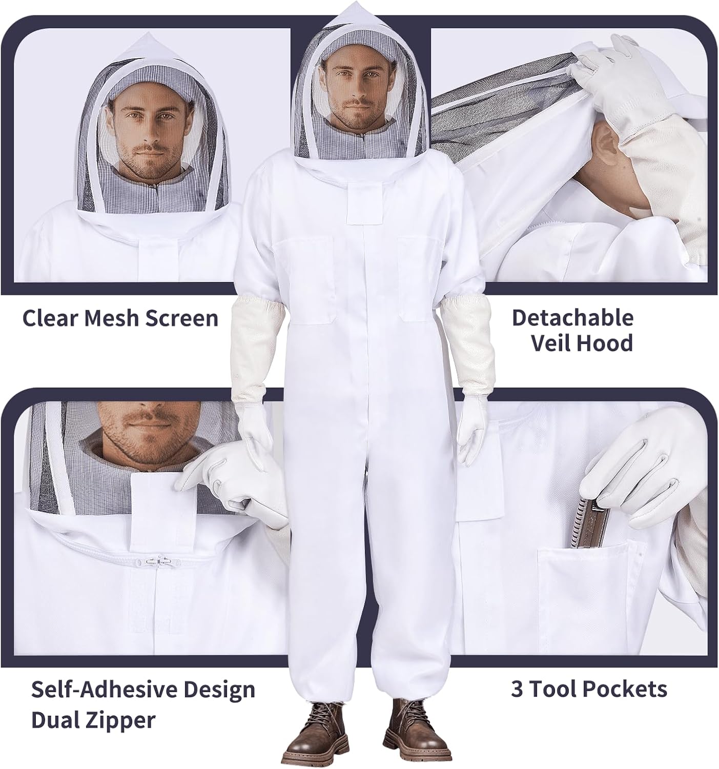 Professional Bee Suit with Gloves