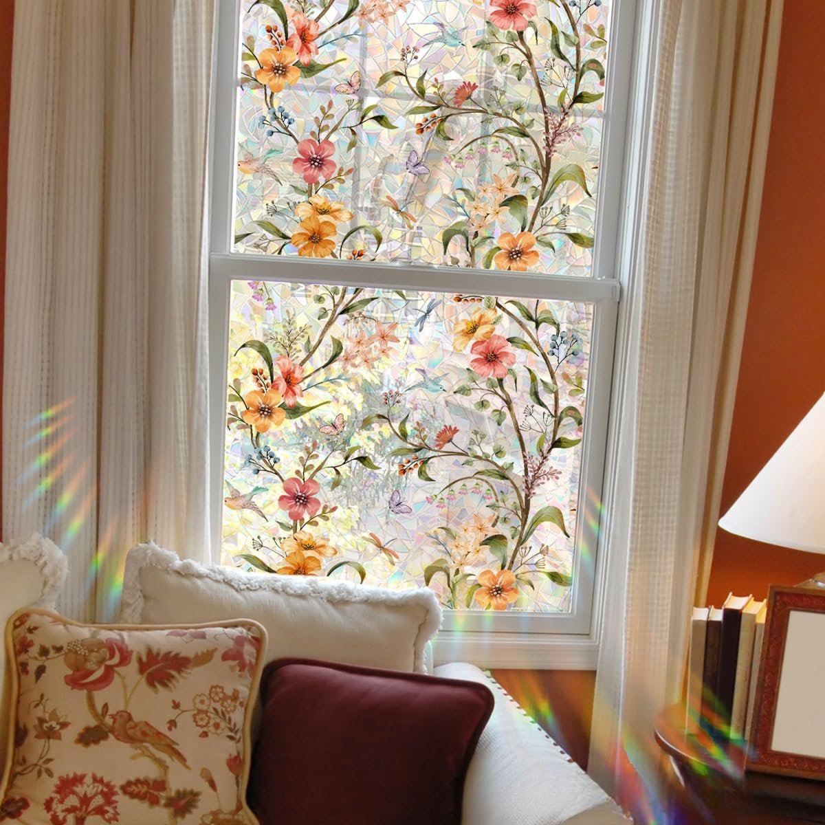 Floral Pattern Window Sticker