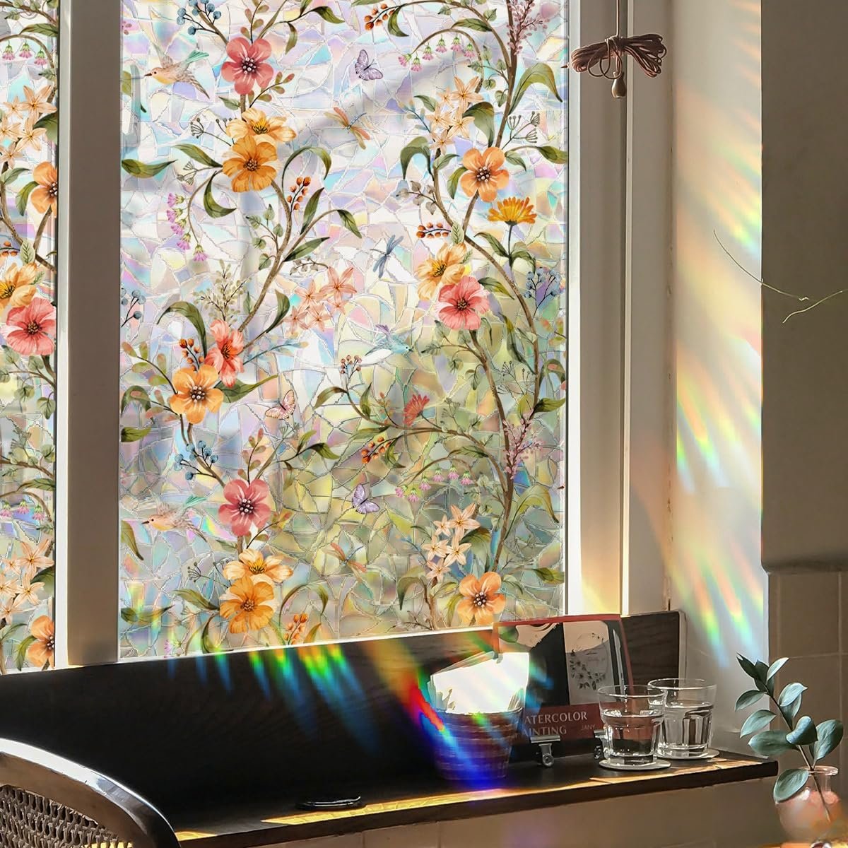 Floral Pattern Window Sticker