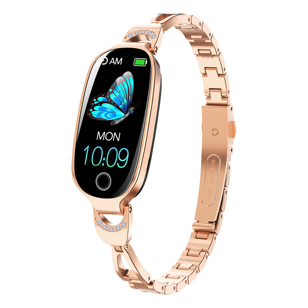 F81 Woman Blood Sugar Blood Pressure monitoring Luxury Diamond Design Fashion Smartwatch